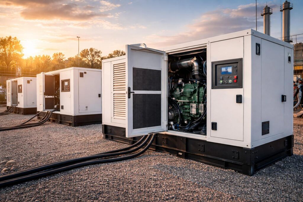 diesel generators integrated with energy storage system for hybrid power solution in industrial applications